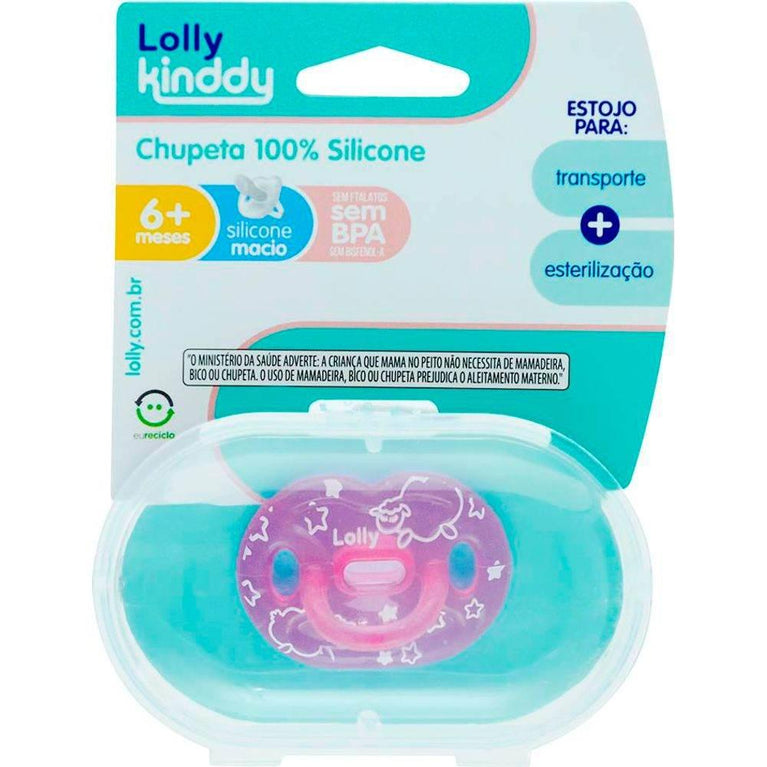 Chupeta Lolly Silicone O-T2 Rosa - Drogaria Poupa Centro