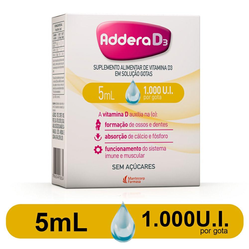 Addera D3 1000U.I. 5Ml - Drogaria Poupa Centro