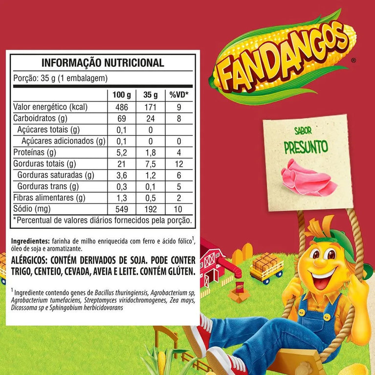 Salgadinho Presunto Elma Chips Fandangos 35G