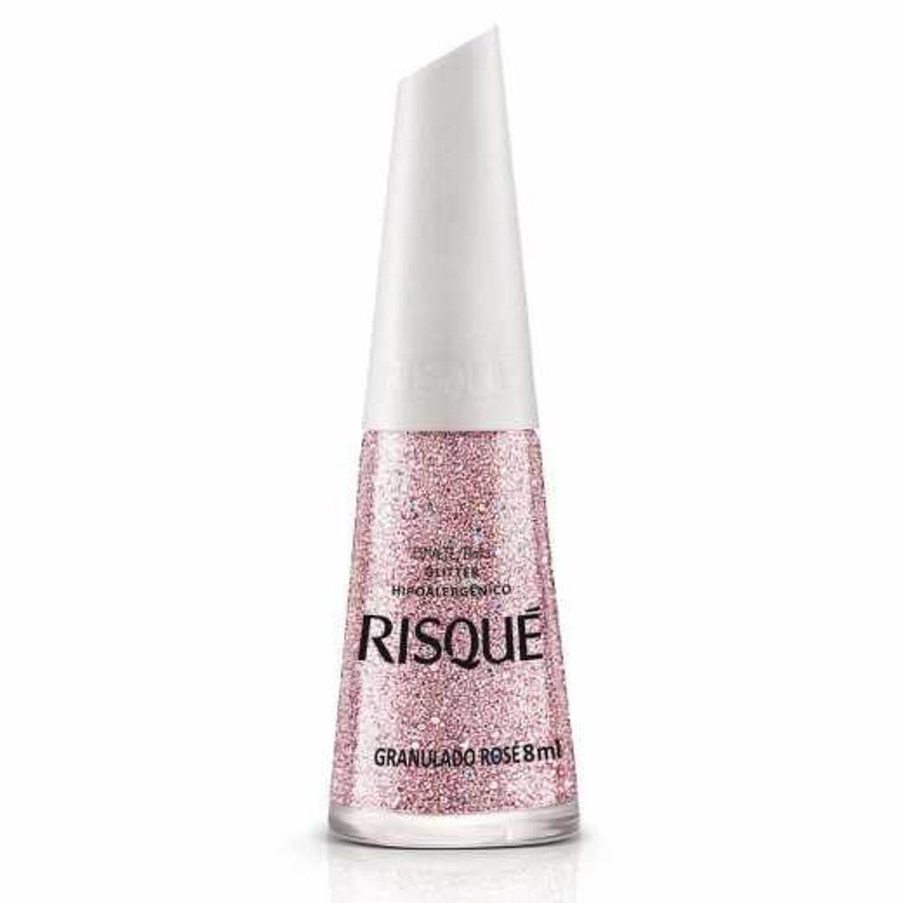 Esmalte Risque Color Effect granulado rose - Drogaria Poupa Centro