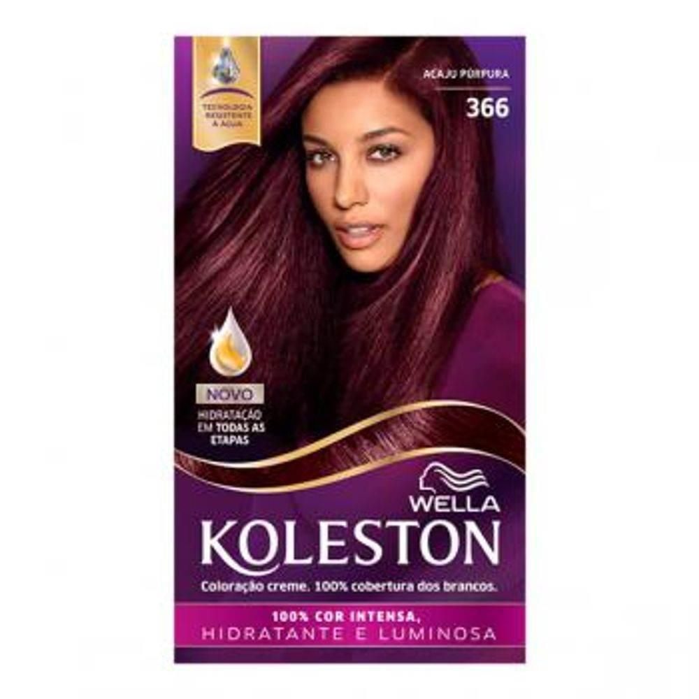 Tinta Koleston Nº366 Acaju Purpura - Wella - Drogaria Poupa Centro