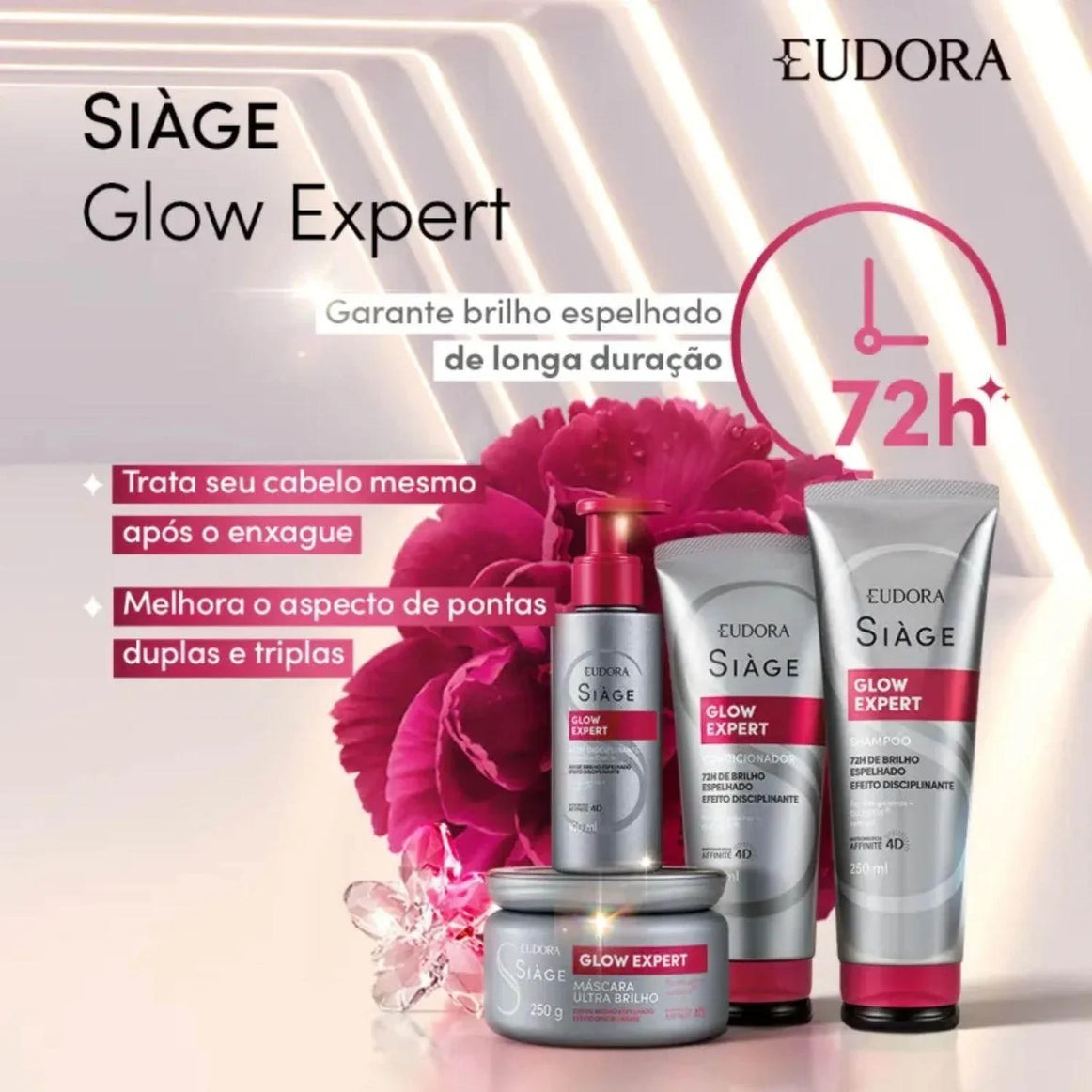 Shampoo Siàge Glow Expert 250ml - Eudora - Drogaria Poupa Centro