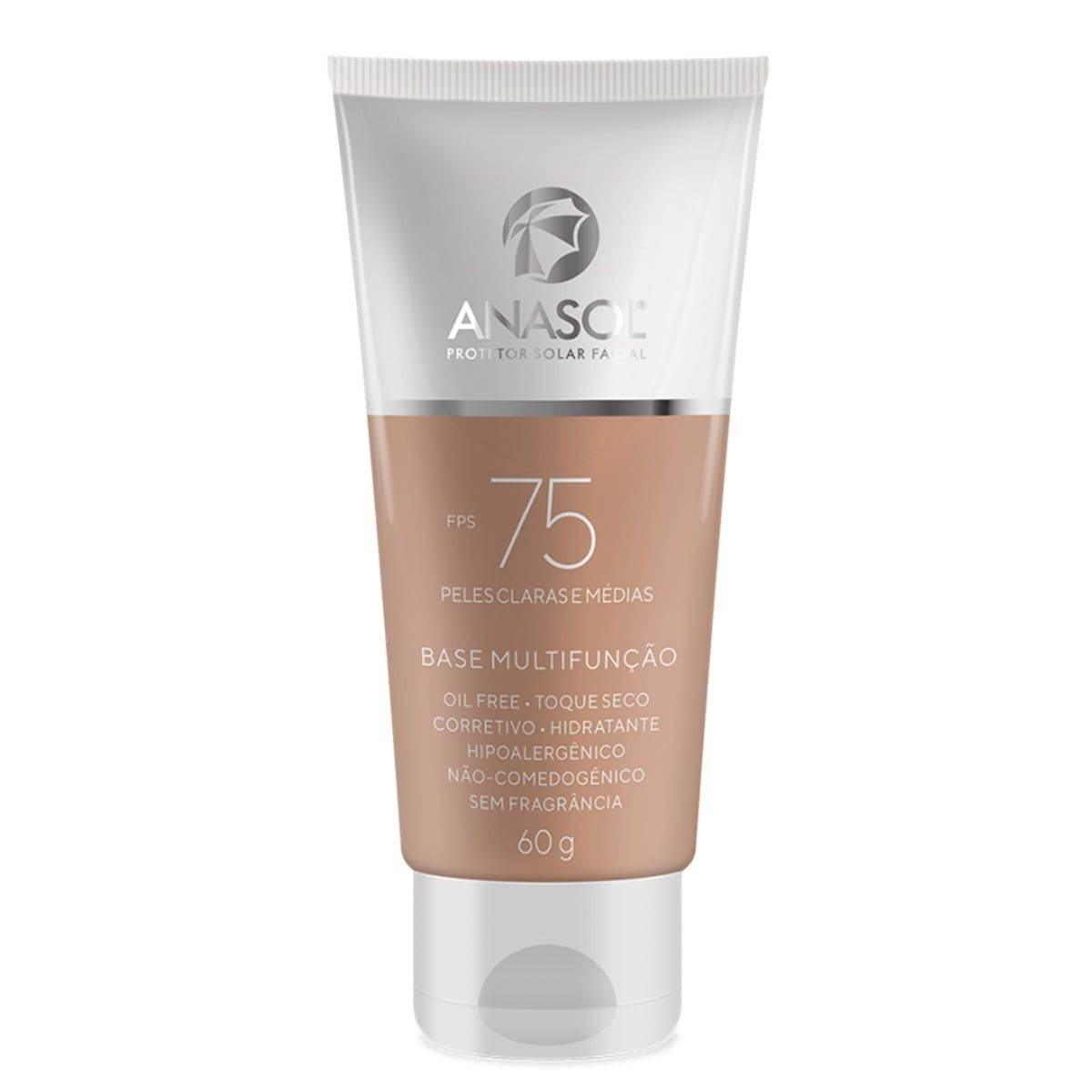 Base Multifuncao Anasol FPS 75, pele clara e media com 60g - Drogaria Poupa Centro