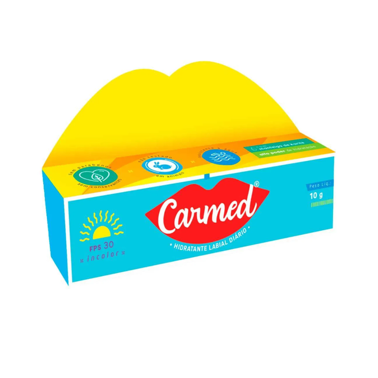 Hidratante Labial Carmed FPS 30 Incolor Proteção Diária 10g