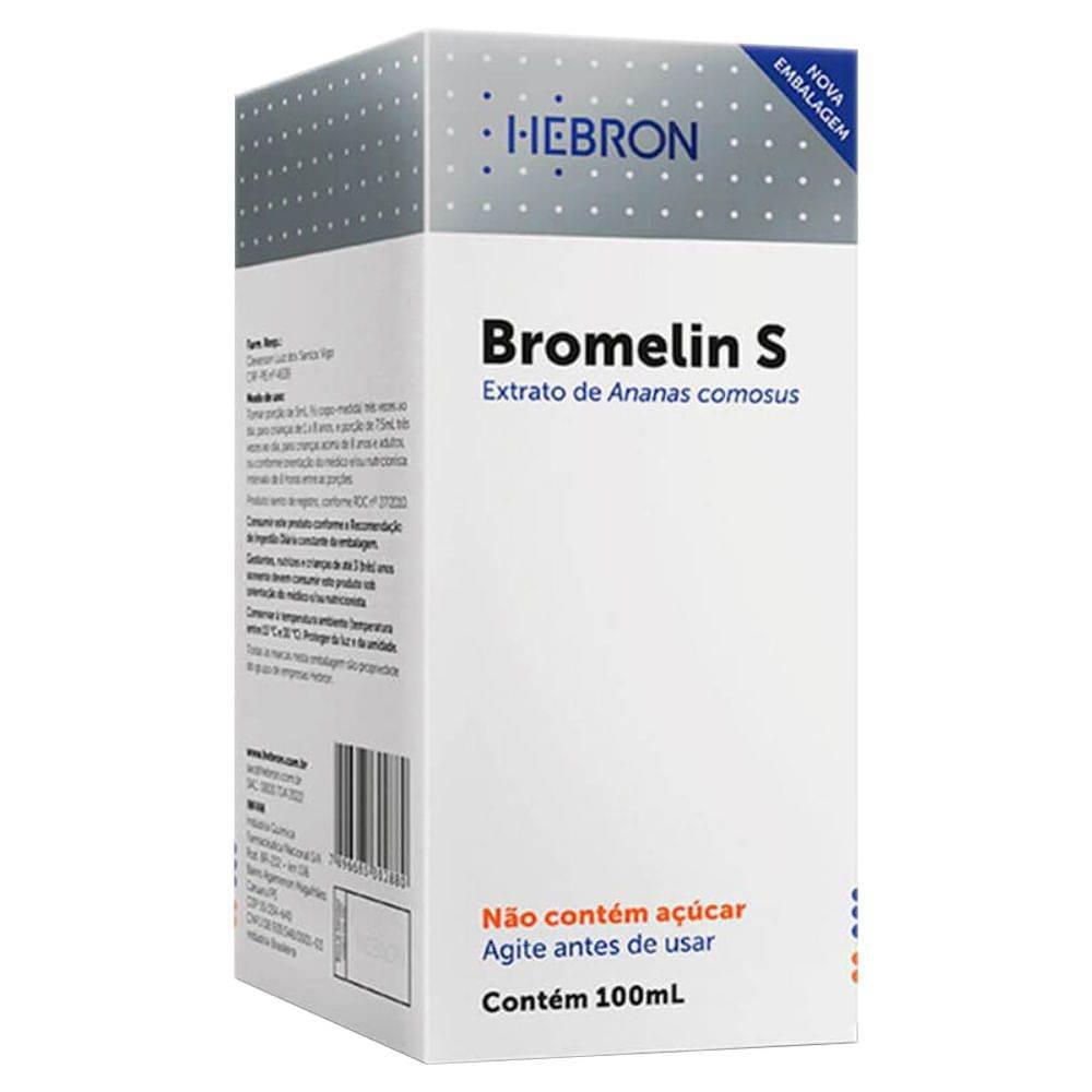 Bromelin S 100ml Hebron - Drogaria Poupa Centro