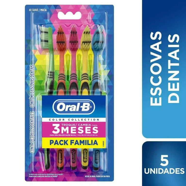 Escova Dental Oral-B Color Collection Pack Familiar