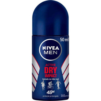 Desodorante Masculino Nivea For Men Dry Impact roll-on 50mL - Drogaria Poupa Centro