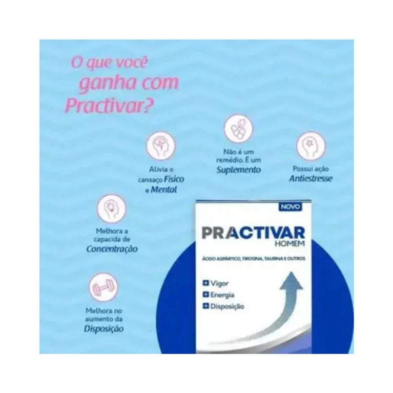 Practivar Homem - 60 Comprimidos