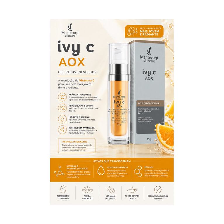 Rejuvenescedor Facial Mantecorp Skincare Ivy C Aox Gel - 15g