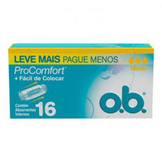 Absorvente Interno OB Pro Comfort medio 16 Unidades - Drogaria Poupa Centro