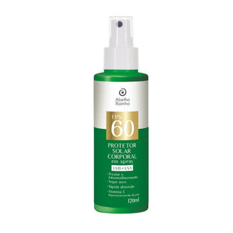 Protetor Solar Corporal em Spray FPS 60 - 120Ml Abelha Rainha - Drogaria Poupa Centro