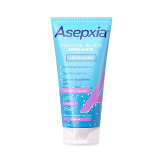 Sabonete Líquido Esfoliante Asepxia 100ml Limpeza Profunda