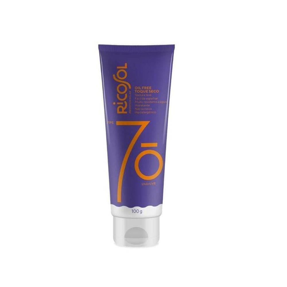 Ricosol Protetor Solar Vegano Toque Seco Oil-free Fps70 - 100g - Drogaria Poupa Centro