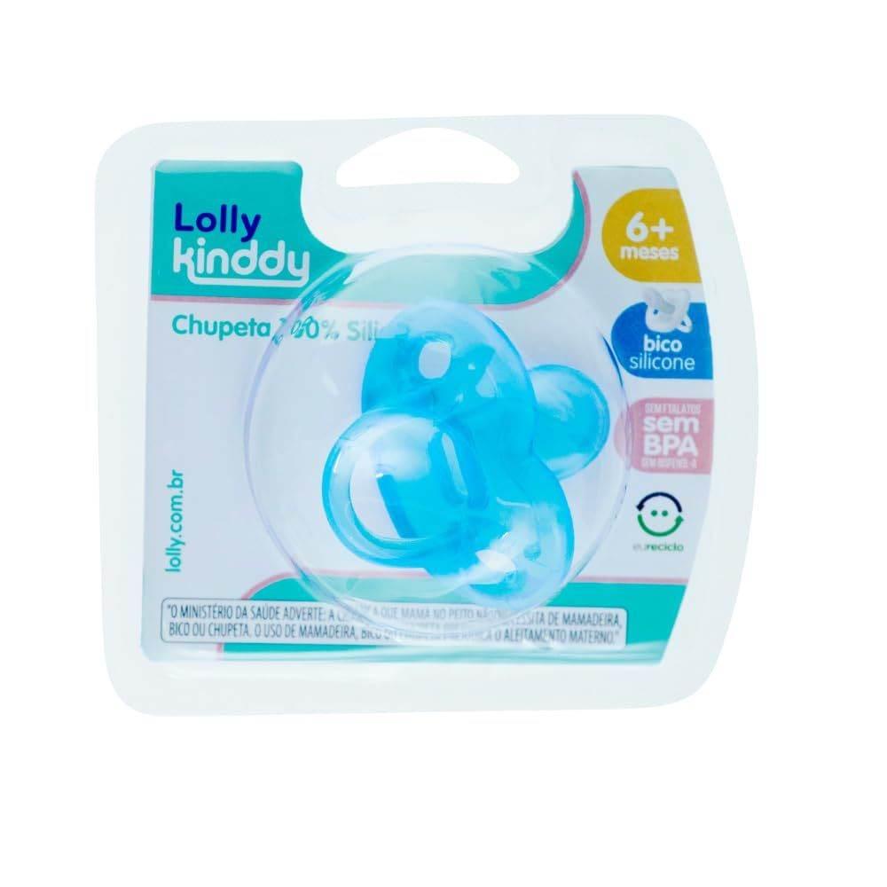 Chupeta Lolly Silicone Azul T2 - Drogaria Poupa Centro