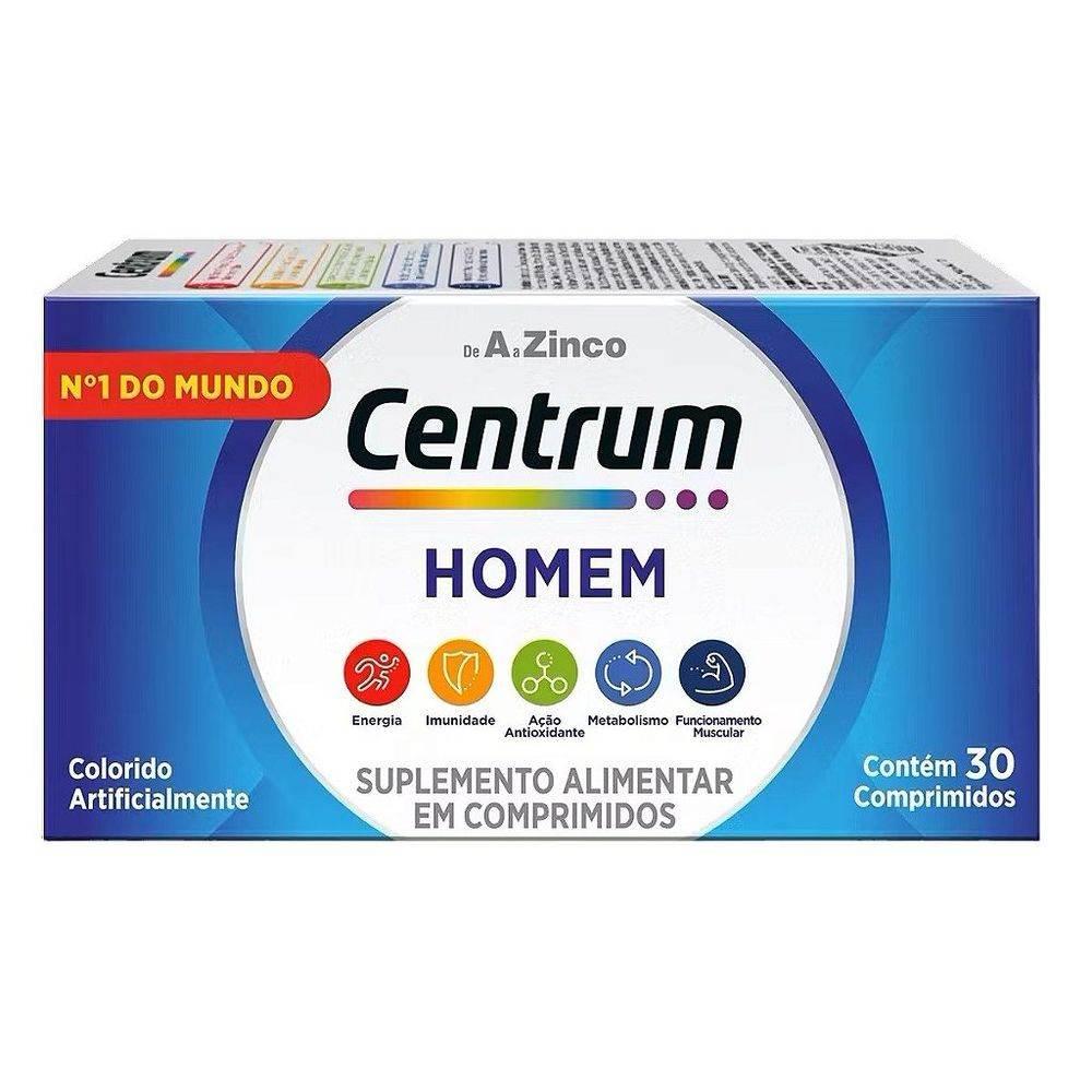 Centrum Homem 30 Comprimidos - Drogaria Poupa Centro