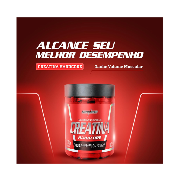 Creatina Hardcore Integralmedica 60 cápsulas