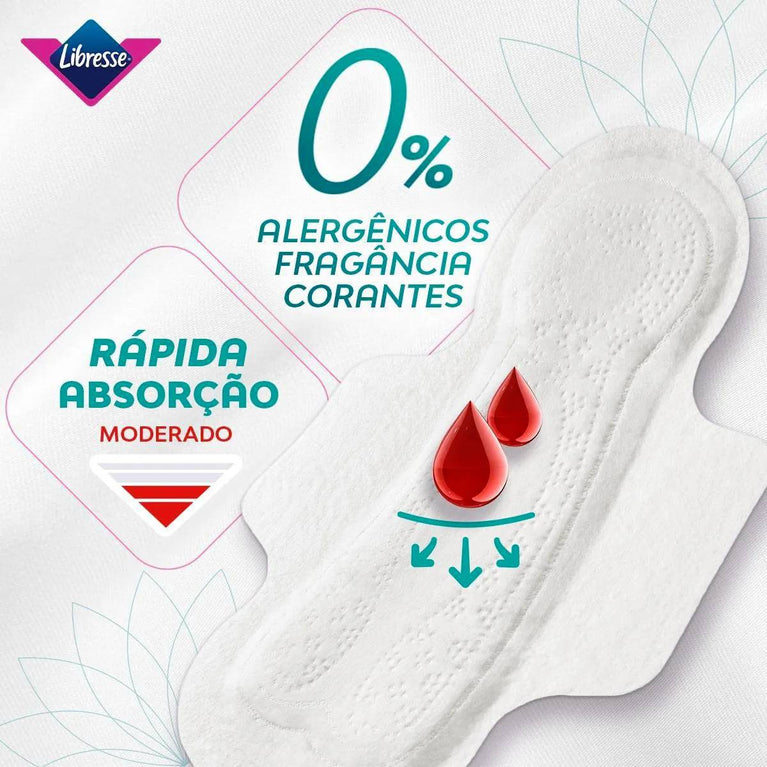 Absorvente Libresse Pure Sensitive Ultrafino Dia com Abas 28 unidades
