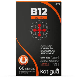 B12 9,94Mcg Ultra 60 Cápsulas Katiguá - Drogaria Poupa Centro