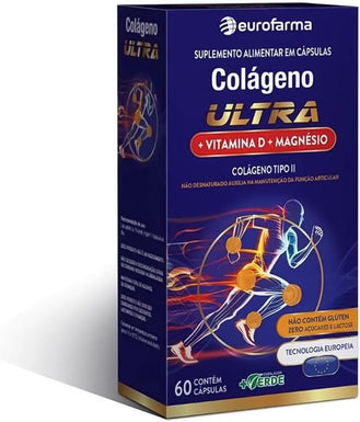 Colágeno Tipo Il Ultra Vitamina D + Magnésio 60 Cápsulas - Eurofarma