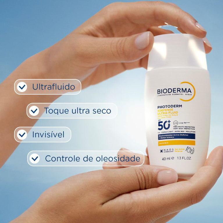 Protetor Solar Bioderma Photoderm XDefense Ultra-fluid Cor 01 FPS 50+ 40ml
