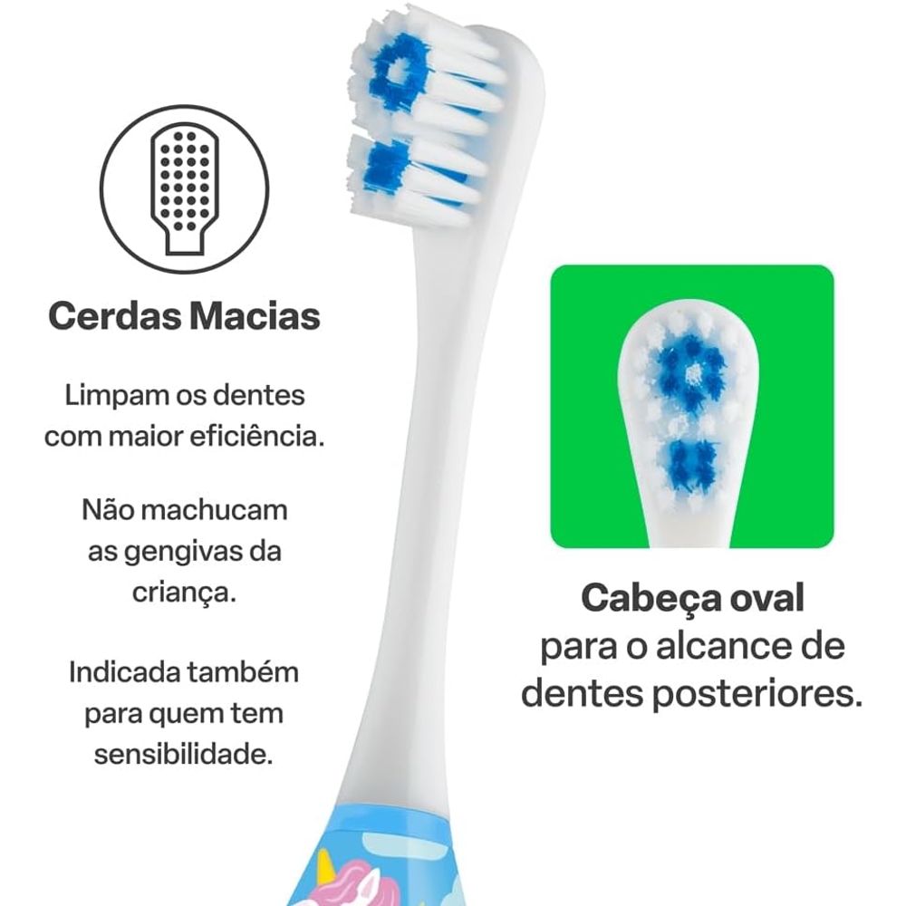 Escova Dental Multilaser Elétrica Infantil Health Pro, Multilaser, HC081, Multicor, Tamanho Único
