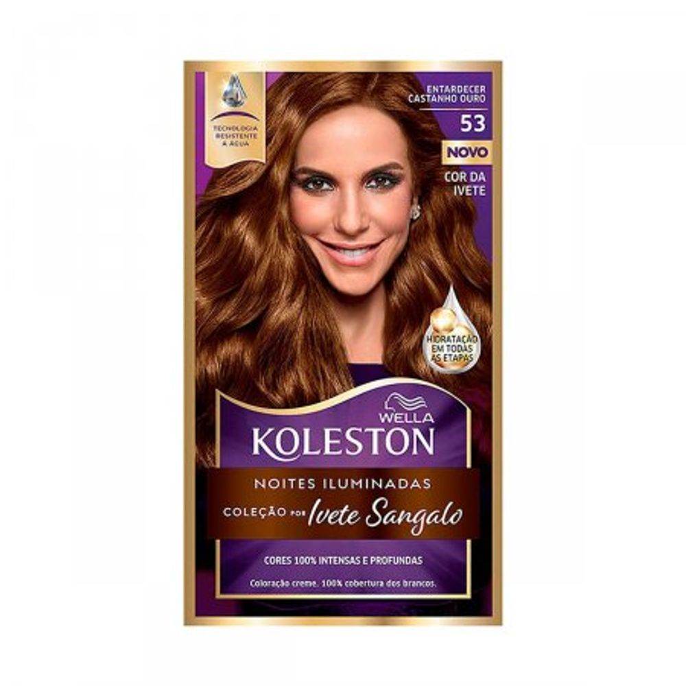 Tinta de Cabelo Koleston Nº53 Castanho Ouro - Wella - Drogaria Poupa Centro