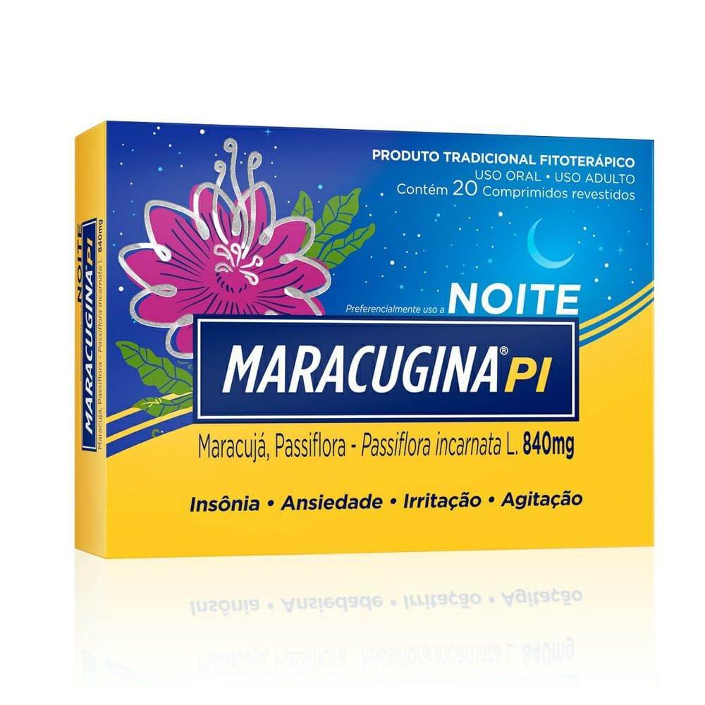 Maracugina PI 840mg Noite 20 Comprimidos - Drogaria Poupa Centro