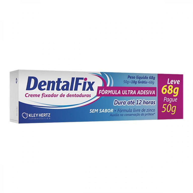 Creme Fixador de Dentadura Dentalfix Ultra Adesiva sem Sabor 68g