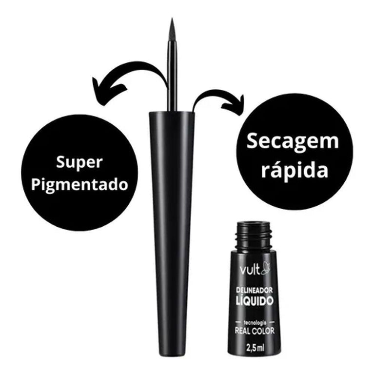 Vult Delineador Líquido Preto 2,5ml