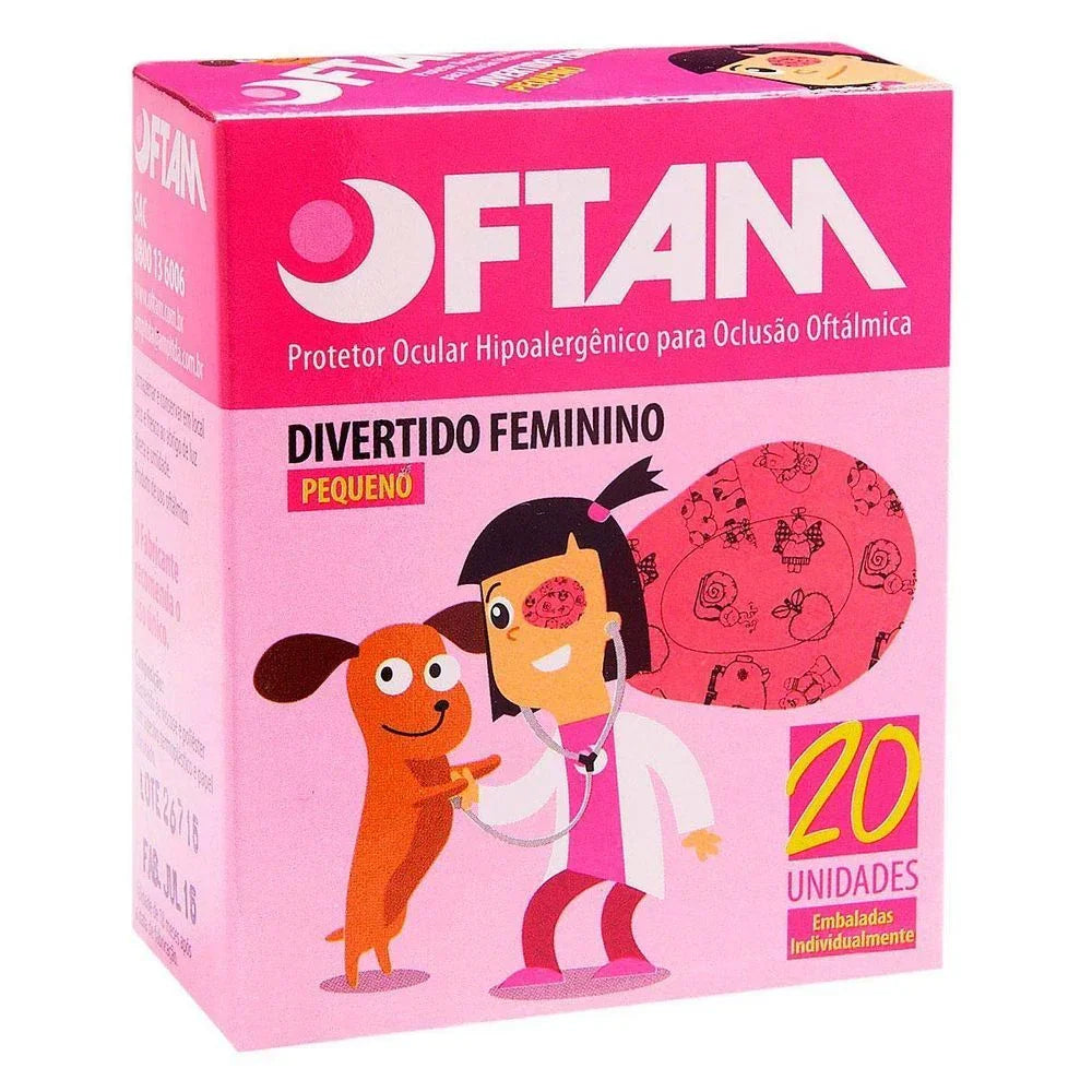 Protetor Ocular Divertido Feminino P com 20und - OFTAM
