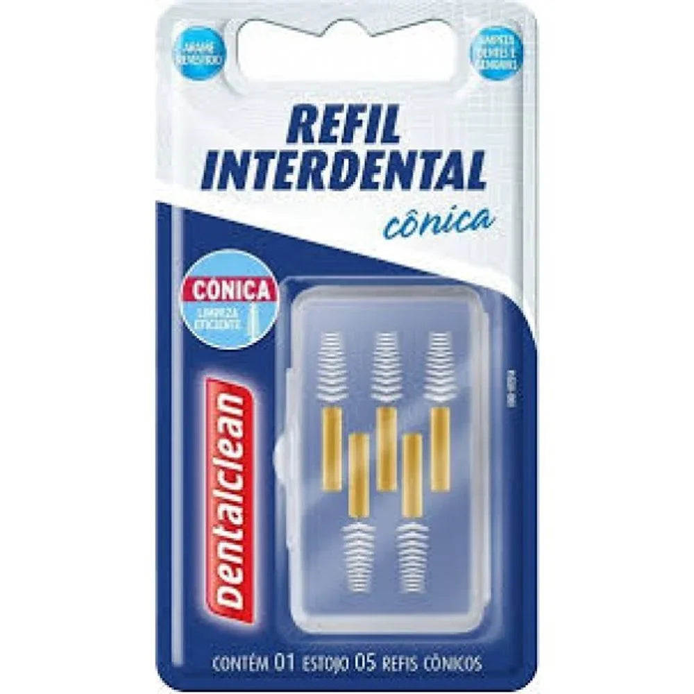 Refil para Escova Interdental DentalClean Cônica - Contém 5 Unidades