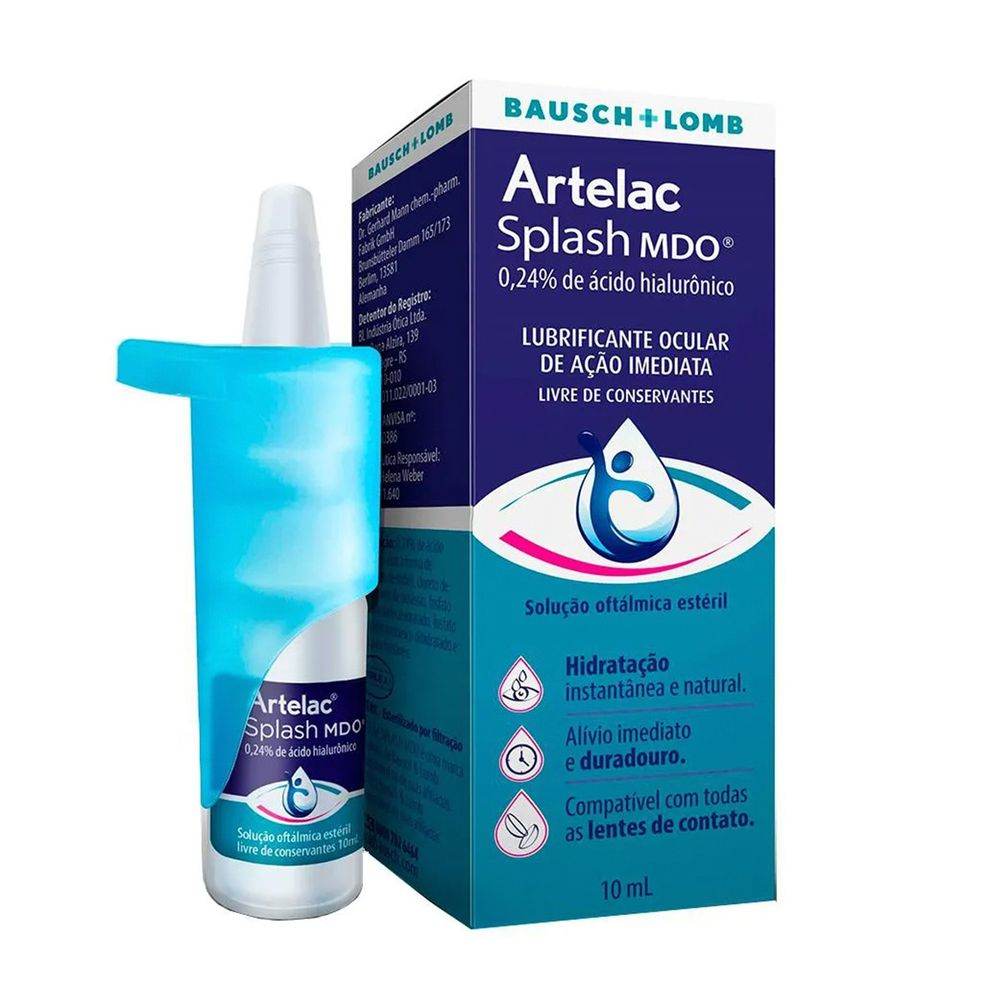Artelac Splash Lubrificante Ocular 10ml - Drogaria Poupa Centro