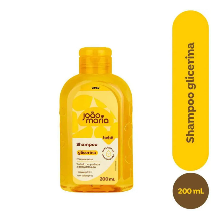 Shampoo João e Maria Bebê Glicerinado 200ml Hipoalergênico