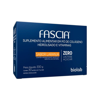 Colágeno Fascia Sabor Laranja 30 Sachês 11g
