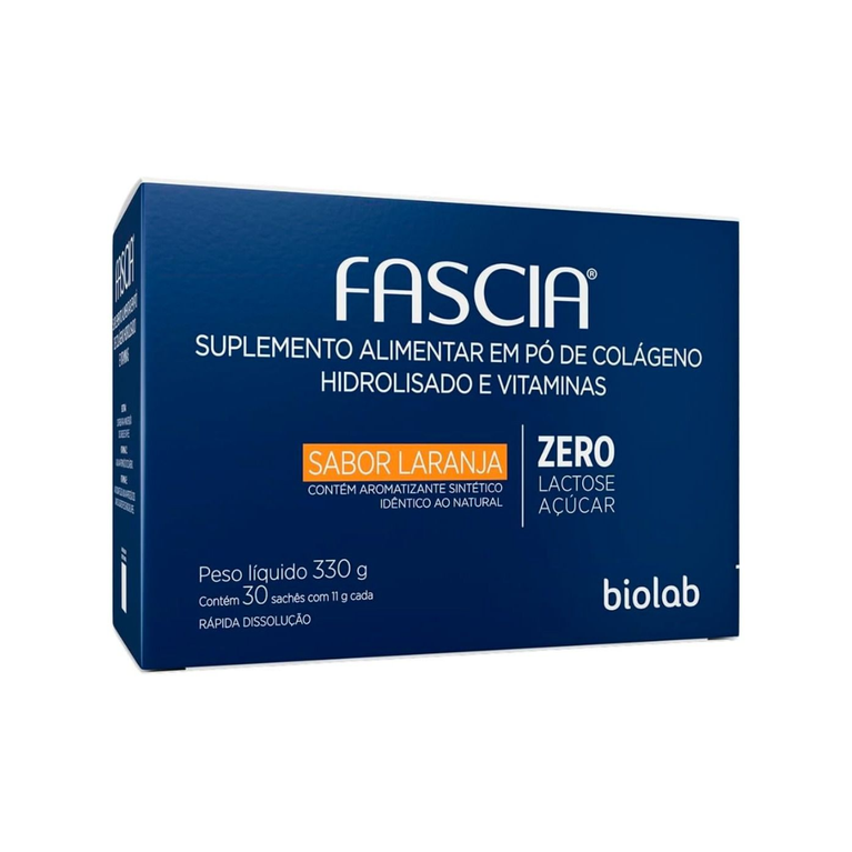 Colágeno Fascia Sabor Laranja 30 Sachês 11g