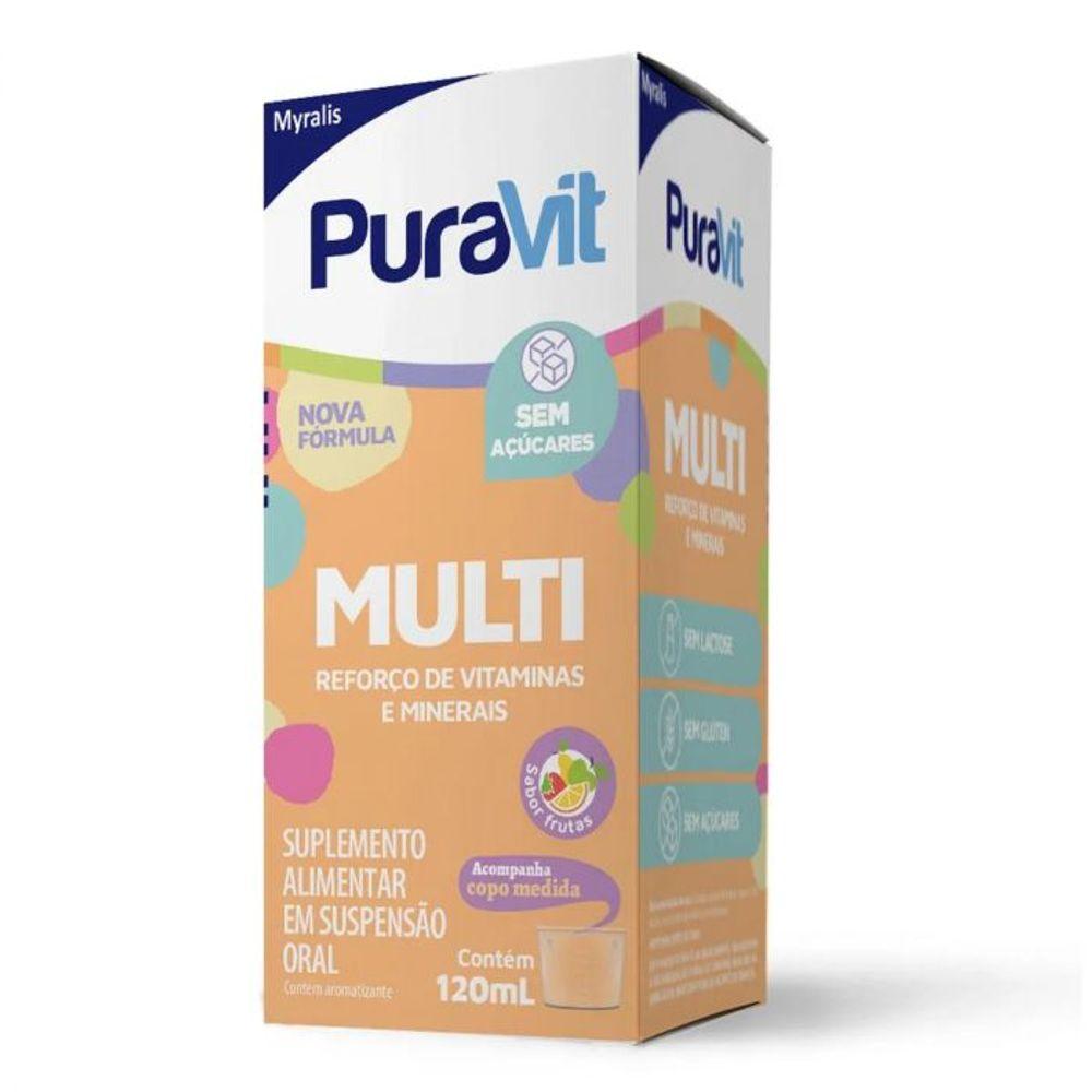 Suplemento Vitamínico e Mineral Puravit Multi Frutas 120ml - Myrales Pharma