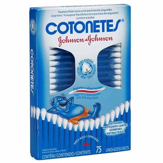 Hastes Flexíveis Johnson & Johnson Cotonetes 75 Unidades - Drogaria Poupa Centro