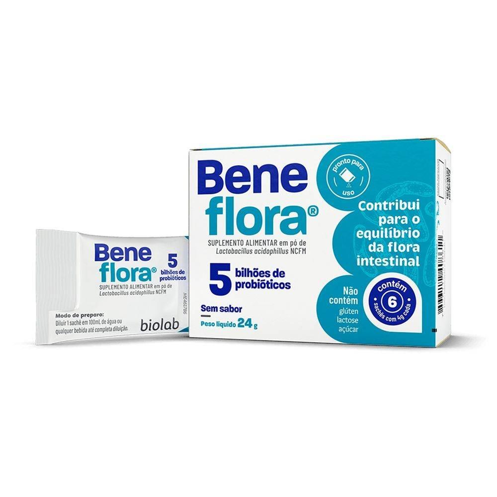 Beneflora 5Bi 4G Com 6 Sachês Biolab - Drogaria Poupa Centro