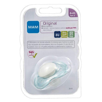 Chupeta Mam 6+ Meses Skin Soft Azul - Drogaria Poupa Centro