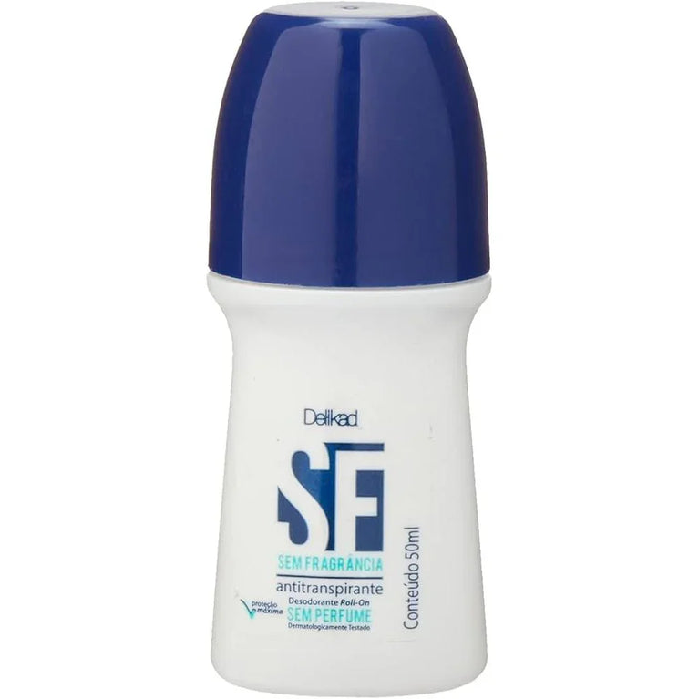 Desodorante Antitranspirante Delikad sem cheiro, roll-on com 50mL - Drogaria Poupa Centro