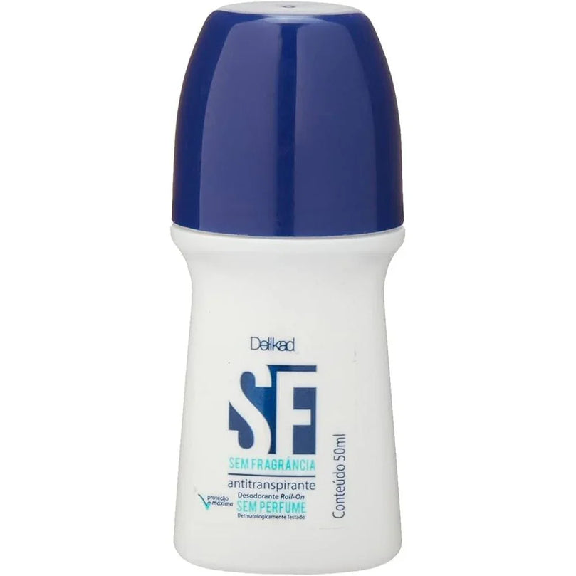 Desodorante Antitranspirante Delikad sem cheiro, roll-on com 50mL - Drogaria Poupa Centro