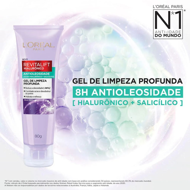 Gel Revitalift Hialur Oil Control 80Gr P Loreal .