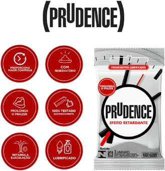 Preservativo Prudence Efeito Retardante, 3 Unidades
