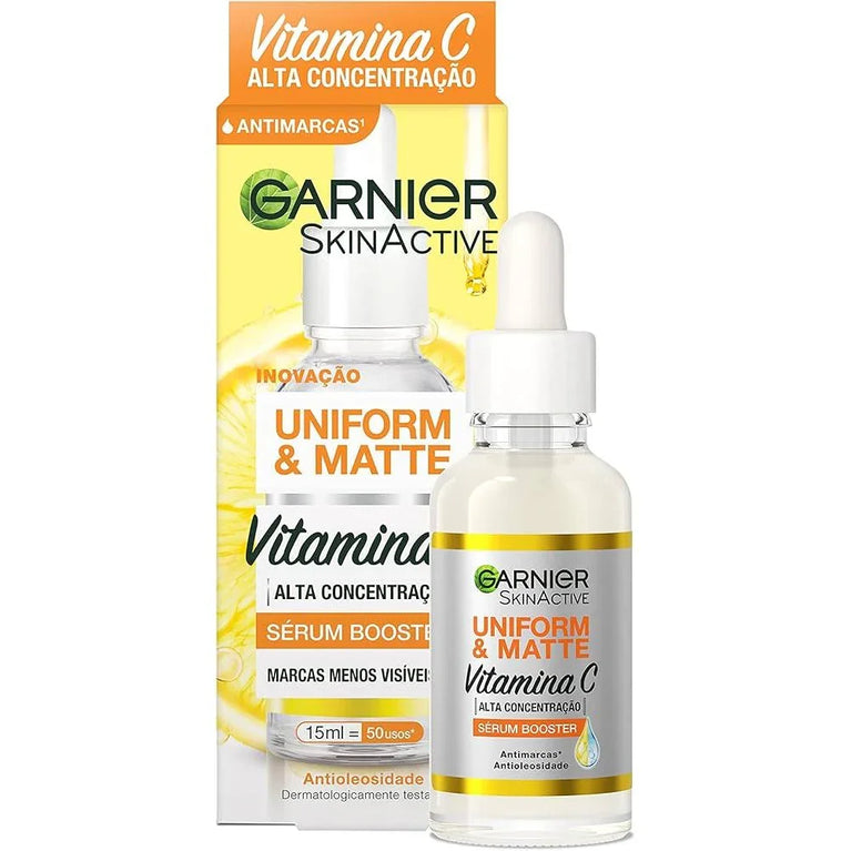 Sérum Booster Facial Anti-Marcas Garnier - Uniform&Matte Vitamina C 15ml