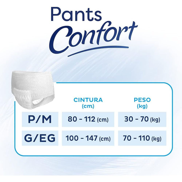 Tena Pants Confort, Roupa Íntima para Incontinência Urinária, P/M - 32 unidades
