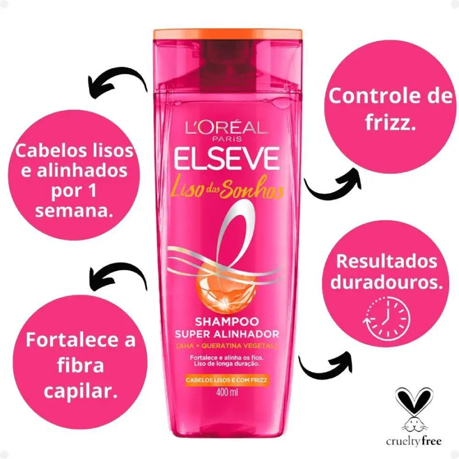 Shampoo Elseve Liso dos Sonhos Super Alinhador 400ml