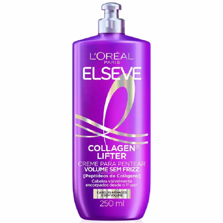 Creme para Pentear Volume Sem Frizz Elseve Colágeno Lifter 250ml