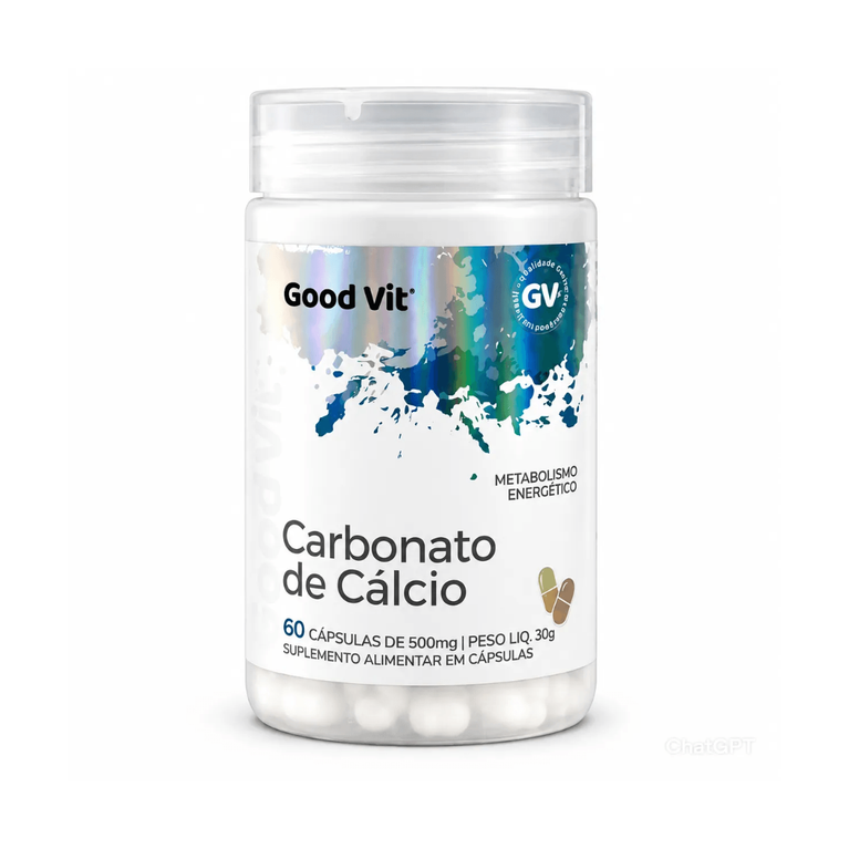 Carbonato de Cálcio 60 cápsulas Good Vit