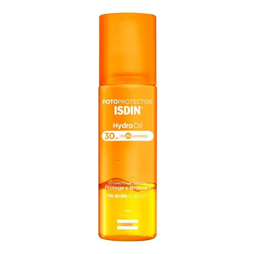 Fotoprotetor Corporal Protege e Bronzeia - Isdin Hydro Oil FPS 30 - 200ml - Drogaria Poupa Centro