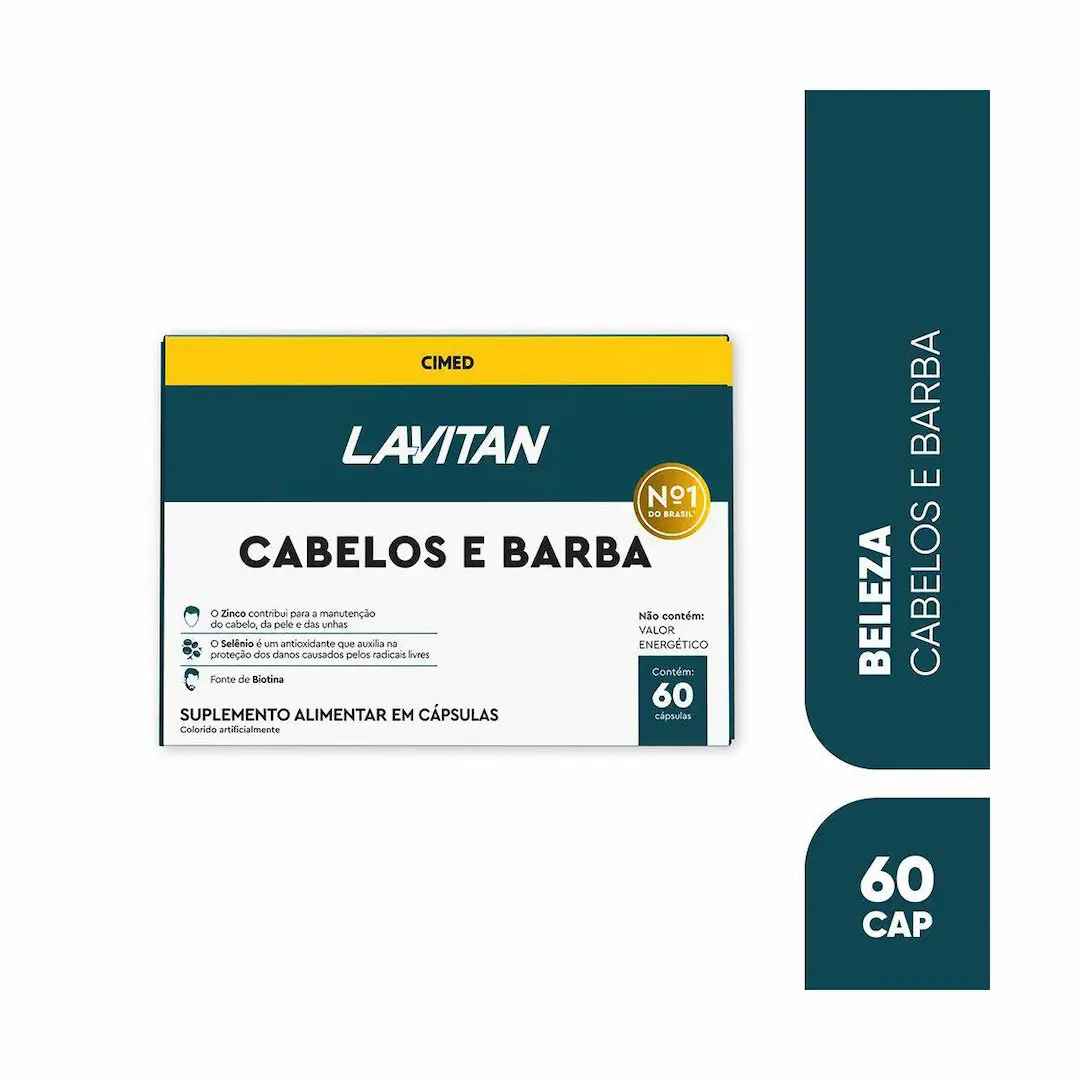 Lavitan Cabelos E Barba 60 Cápsulas